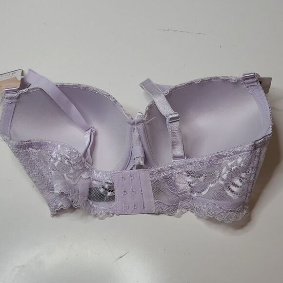 NEW 36DD Rene Rofe lavender purple lace LIGHTLY PADDED support comfort bra NWT - Picture 8 of 8
